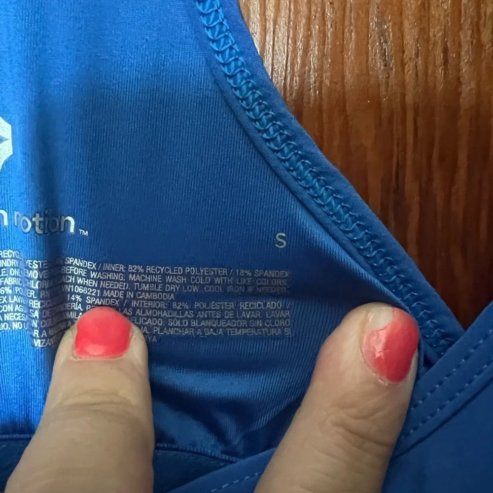 All in Motion Vibrant Blue Strapless Dress Built in Shorts Small - Picture 3 of 5